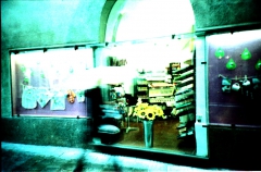 Coffee Rain. Camera: Lomo LC-A. E6 film cross Processed.