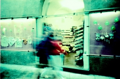 Coffee Rain. Camera: Lomo LC-A. E6 film cross Processed.