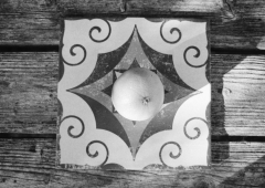 Fruit Tiles: Orange. Camera: Nikon F100. Film: Kodak Tri-X 400 @ 400, Rodinal.